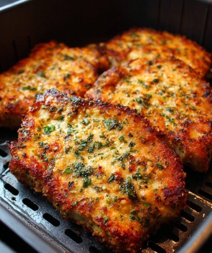 Air Fryer Parmesan Crusted Pork Chops
