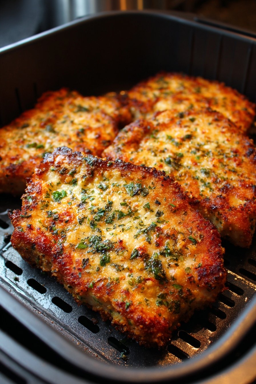 Air Fryer Parmesan Crusted Pork Chops