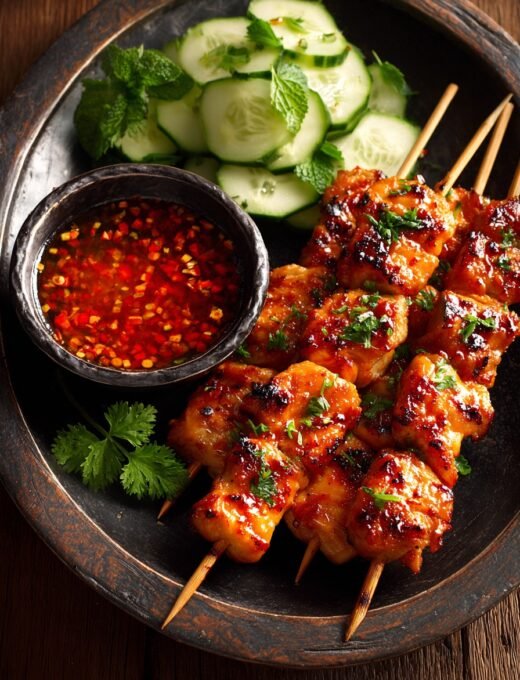 Bang Bang Chicken Skewers