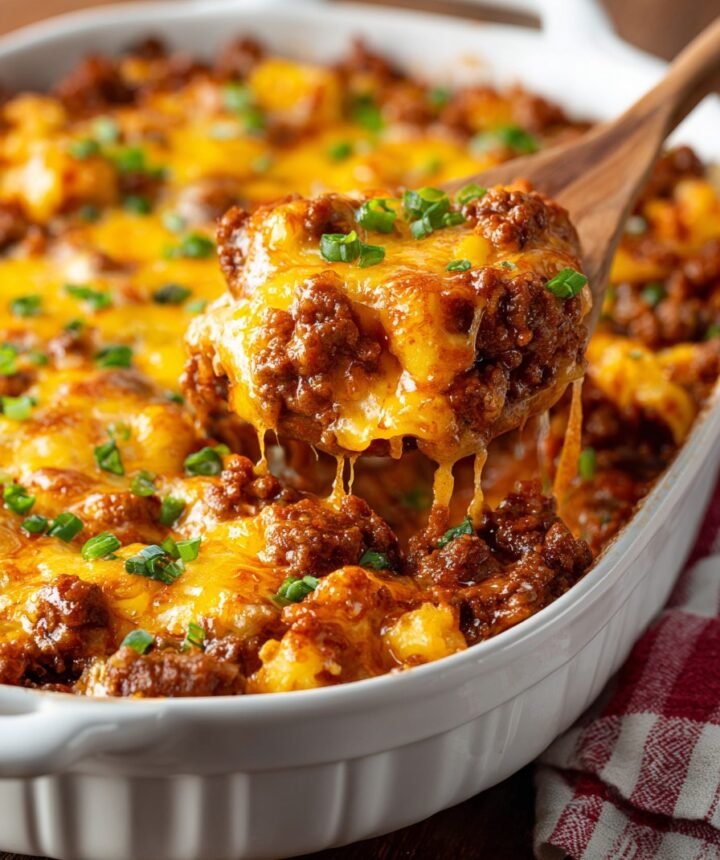 Cheesy Ground Beef Casserole recipe