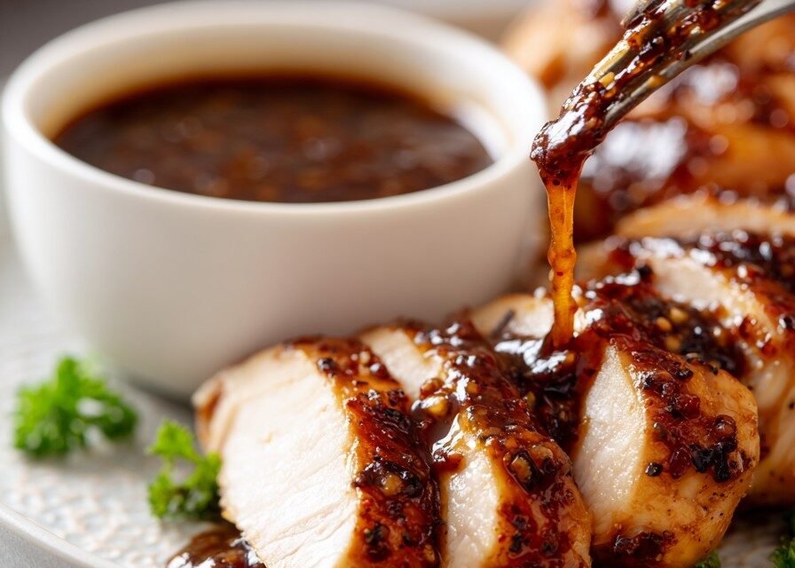 Honey Garlic Sauce prep step