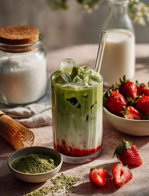 Iced Strawberry Matcha Latte
