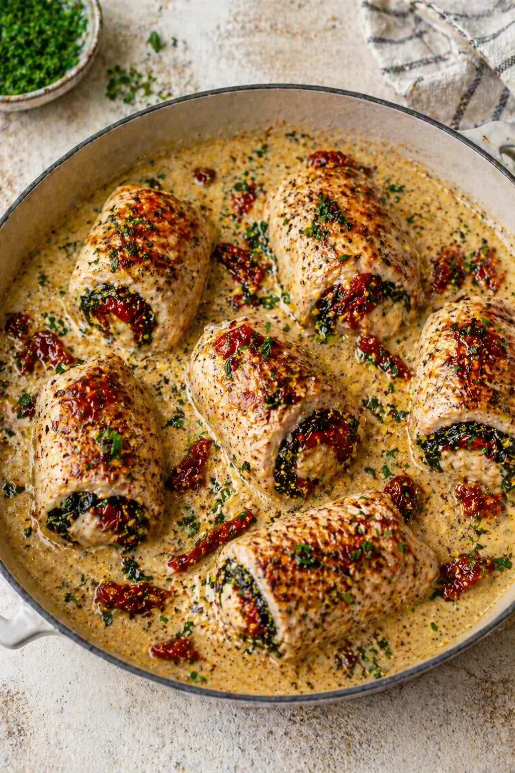 Creamy Chicken Roll Ups Recipe